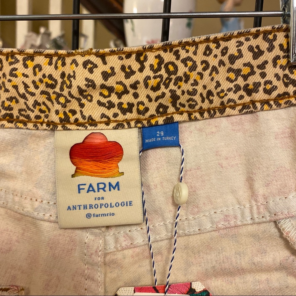 ❤️Anthropologie Farm Rio NWT Size 29 Ultra High-Rise Patchwork Denim Shorts - Picture 5 of 8